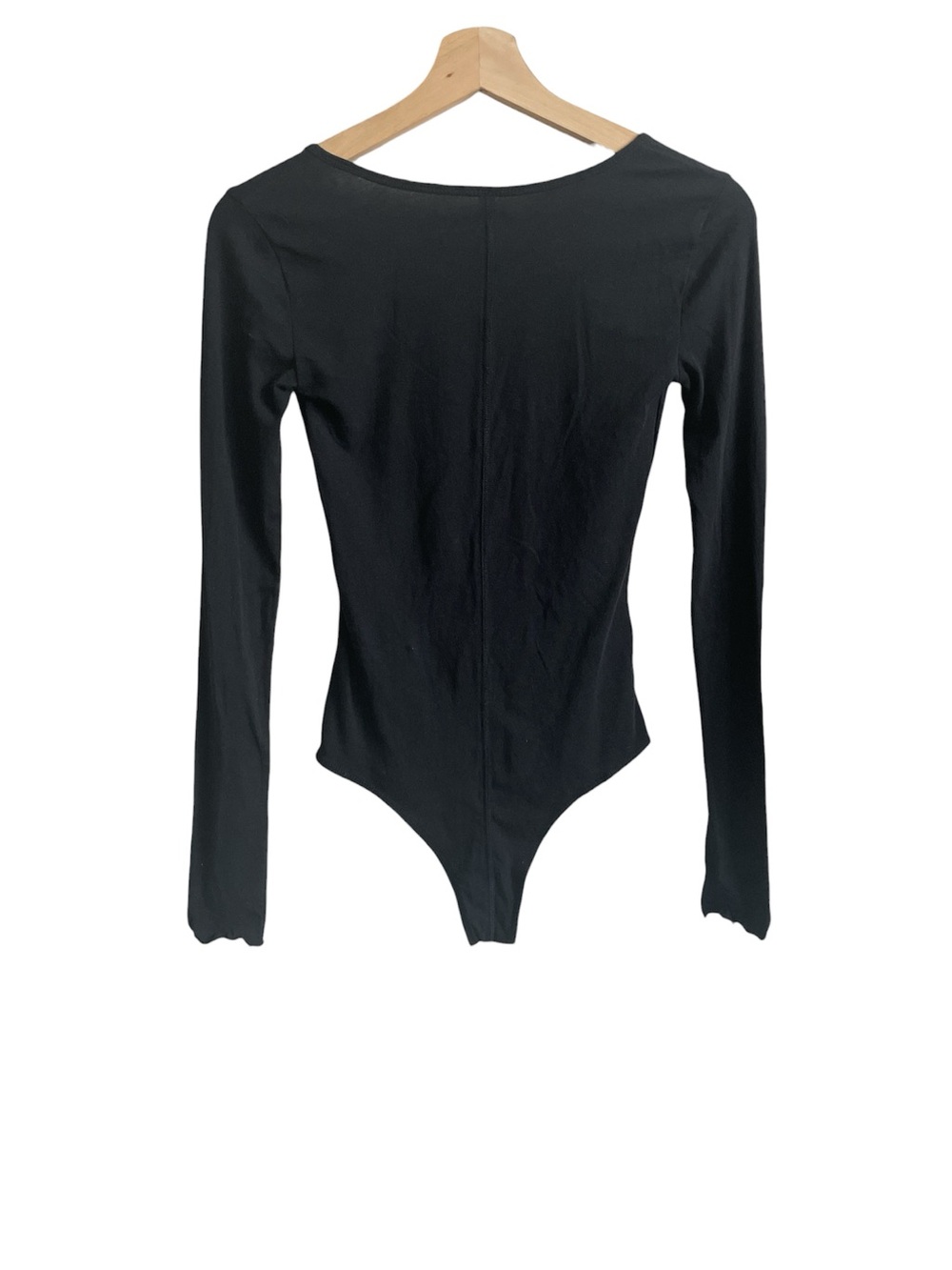 Intimately Free People Bodysuit Size XS Black Long Sleeve Snaps Top Blouse - Picture 2 of 5